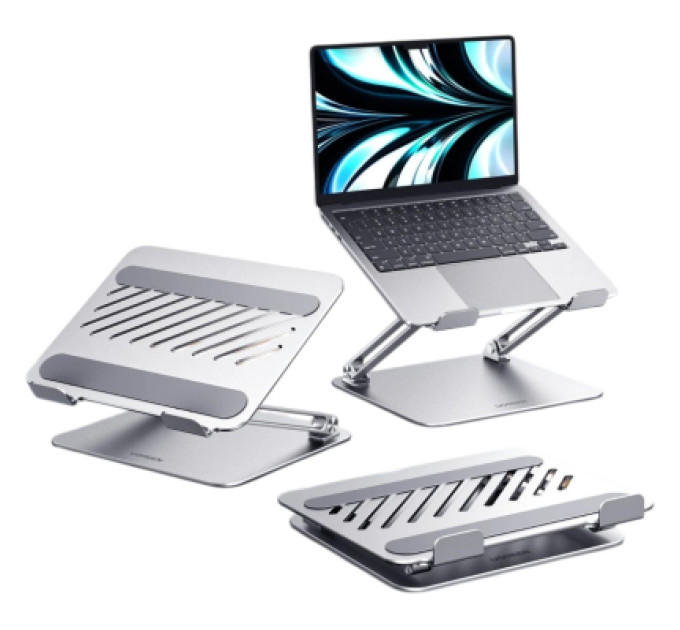 Ugreen Підставка до ноутбука Ugreen LP966 Laptop Stand Adjustable Angle/Heigh & Foldable Sliver (95187)