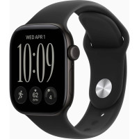 Смарт-годинник Apple Watch Series 12 GPS 46mm Black Aluminium Case with Black Sport Band - M/L (MJEL4RK/A)