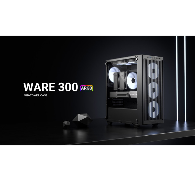 ID-Cooling Корпус ID-Cooling Ware 300 ARGB Black