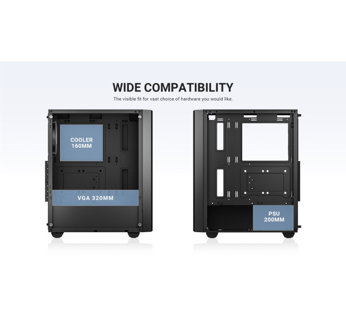 ID-Cooling Корпус ID-Cooling Ware 310 ARGB Black
