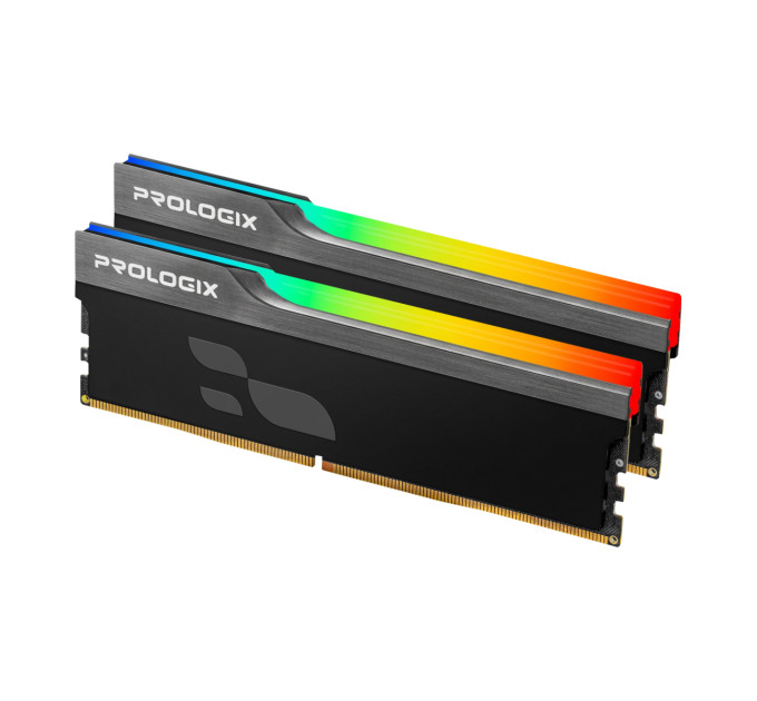 Prologix Модуль пам`ятi DDR5 2x16GB/5600 Prologix Onyx Black RGB (PRO32GB5600YBR5K)