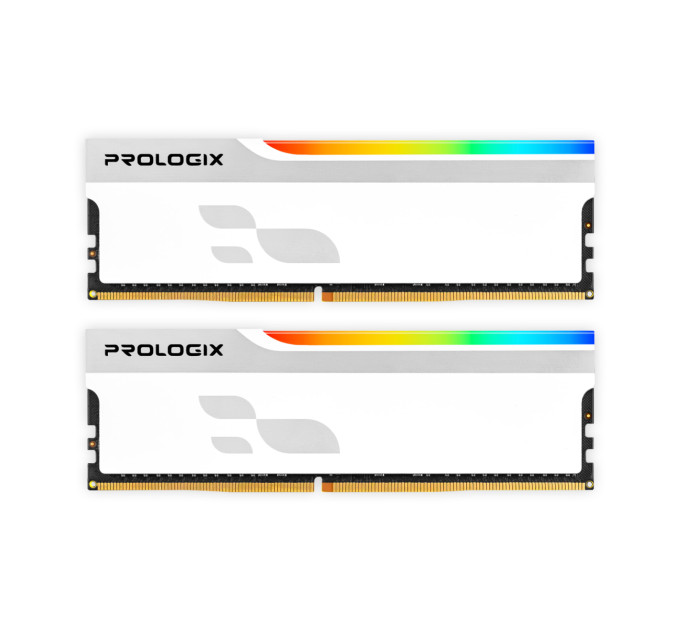 Prologix Модуль пам`ятi DDR5 2x16GB/5600 Prologix Onyx White RGB (PRO32GB5600YWR5K)