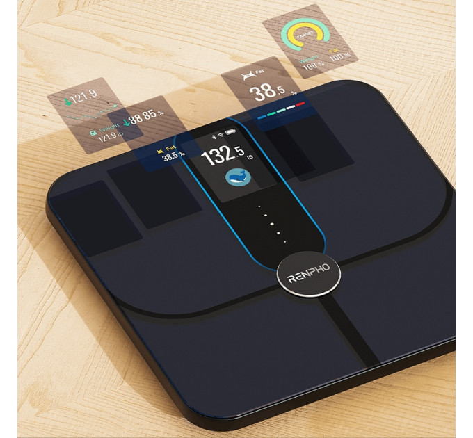 RENPHO Ваги підлогові RENPHO Elis Nova Smart WiFi Body Scale Black (R-A031)