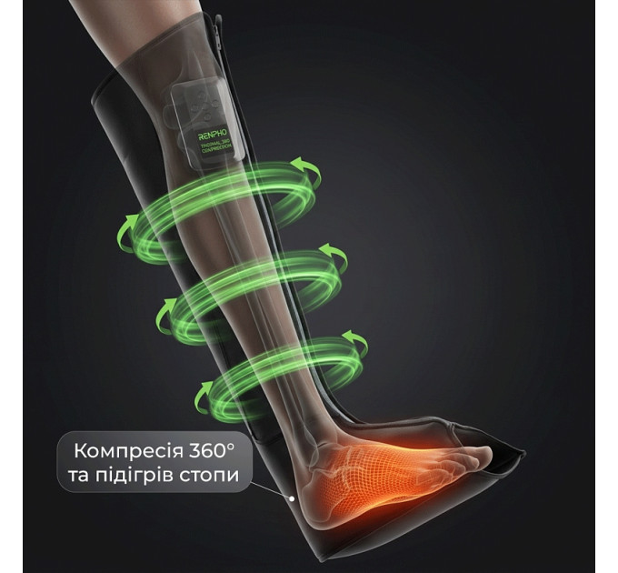 RENPHO Компресійний масажер для ніг RENPHO Aeria boot Thermal (R-WML01-BK)