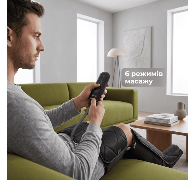 RENPHO Компресійний масажер для ніг RENPHO Foot Calf and Thigh Air Massager Black (RP-ALM079H-BK)