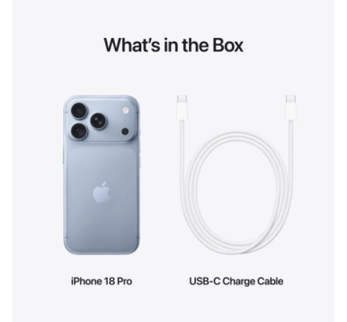 Apple Мобільний телефон Apple iPhone 18 Pro 1TB Glacier (MJT24)