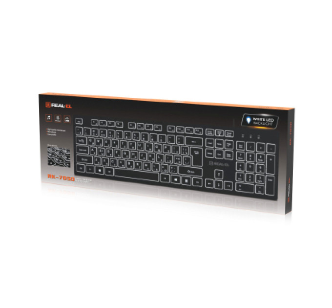 REAL-EL Клавіатура REAL-EL RK-7050 USB Black (EL123100054)