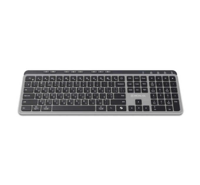 REAL-EL Клавіатура REAL-EL RK-737W Wireless/Bluetooth Black/Grey (EL123100060)