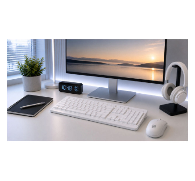 REAL-EL Клавіатура REAL-EL RK-761W Wireless White (EL123100059)
