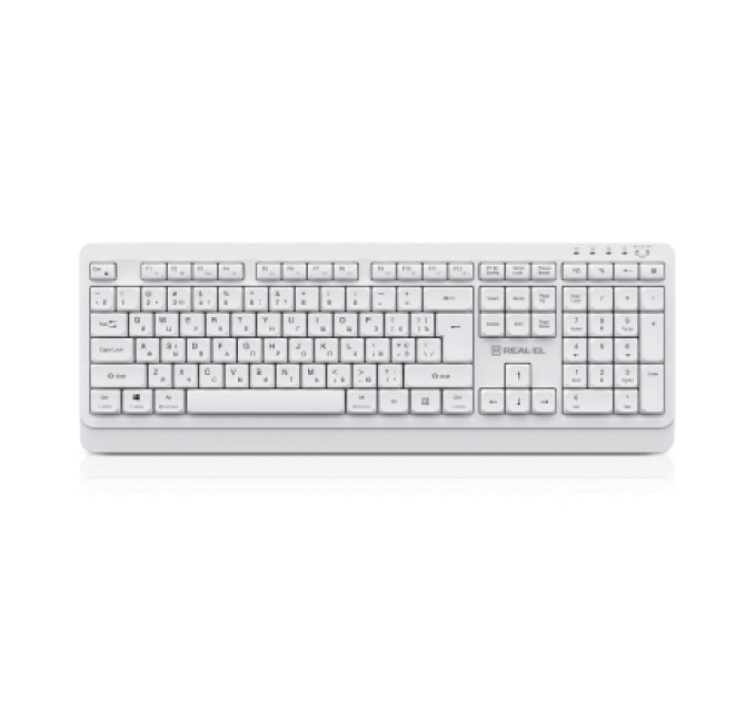 REAL-EL Клавіатура REAL-EL RK-761W Wireless White (EL123100059)