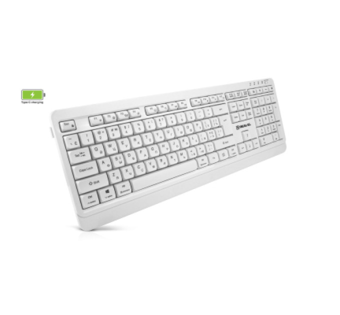 REAL-EL Клавіатура REAL-EL RK-761W Wireless White (EL123100059)