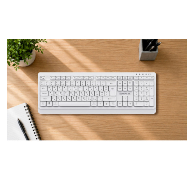 REAL-EL Клавіатура REAL-EL RK-761W Wireless White (EL123100059)