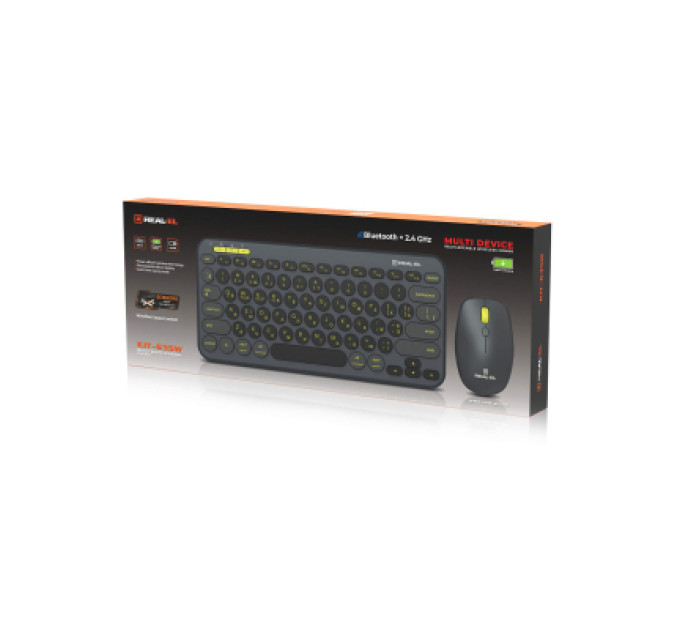 REAL-EL Комплект REAL-EL KIT-635W Wireless/Bluetooth Black (EL123100057)