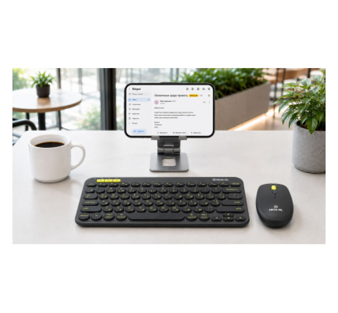 REAL-EL Комплект REAL-EL KIT-635W Wireless/Bluetooth Black (EL123100057)