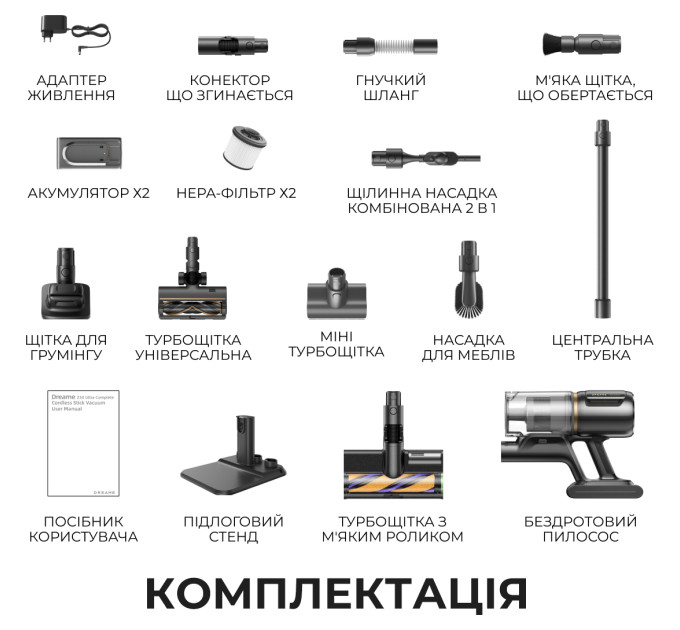 Dreame Акумуляторний пилосос Dreame Z30 Ultra Complete (VZV38L)