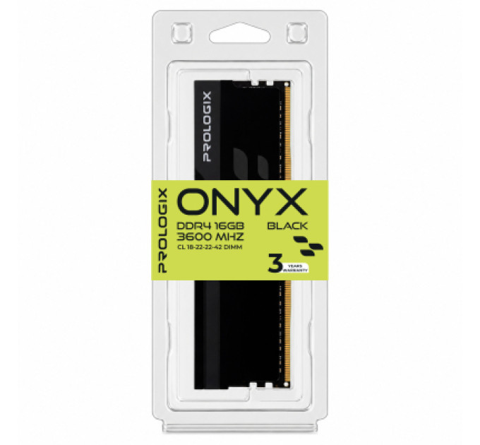 Prologix Модуль пам'яті для комп'ютера DDR4 16GB 3600 MHz Onyx Black Prologix (PRO16GB3600YB4)