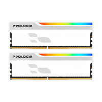 Модуль пам'яті для комп'ютера DDR5 32GB (2x16GB) 6000 MHz Onyx White RGB Prologix (PRO32GB6000YWR5K)