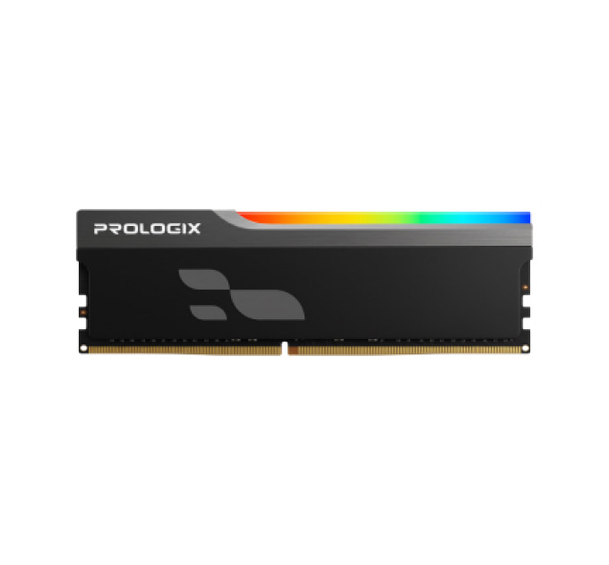 Prologix Модуль пам'яті для комп'ютера DDR5 16GB 5600 MHz Onyx Black RGB Prologix (PRO16GB5600YBR5)