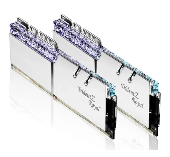 G.Skill Модуль пам'яті для комп'ютера DDR4 32GB (2x16GB) 3200 MHz TridentZ RGB ROYAL Silver G.Skill (F4-3200C16D-32GTRS)