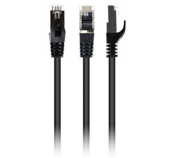 Cablexpert Патч корд Cablexpert PP6A-LSZHCU-BK-5M, S/STP, литий, 50u" штекер із фіксатором, 5,0 м, чорний
