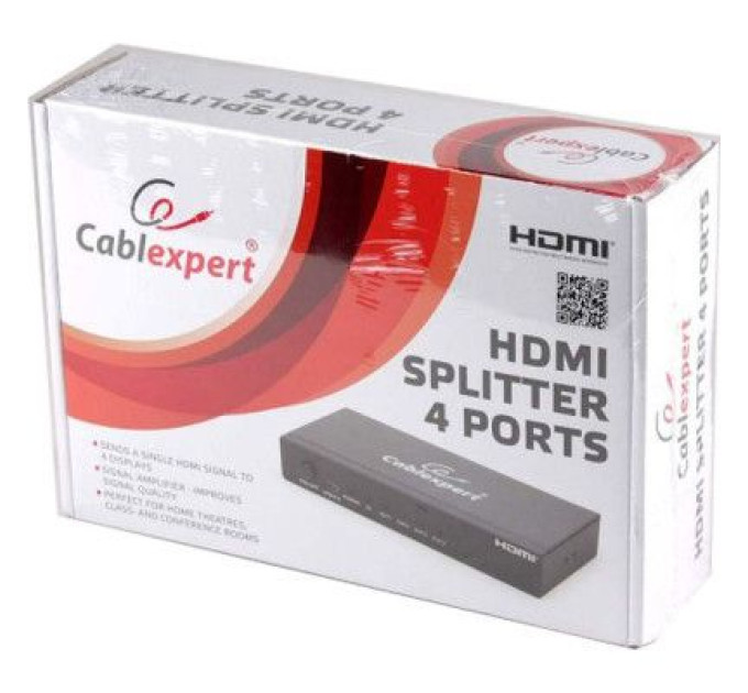 Cablexpert Розгалужувач HDMI сигналу Cablexpert DSP-4PH4-02, на 4 порти HDMI v. 1.4
