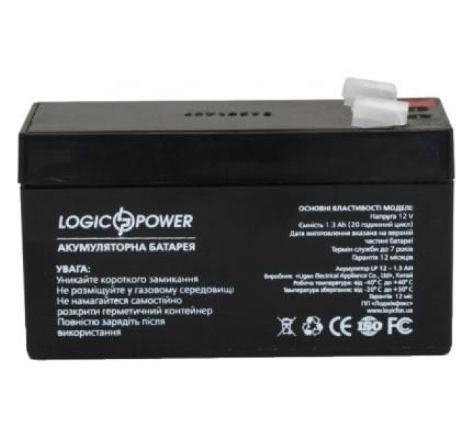 LogicPower Батарея до ДБЖ LogicPower LPM 12В 1.3 Ач (4131)