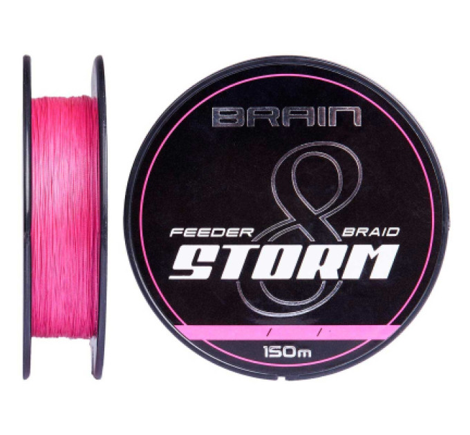 Brain Шнур Brain Storm 8X 150m 0.06mm 8lb/3.8kg Pink (1858.51.86)