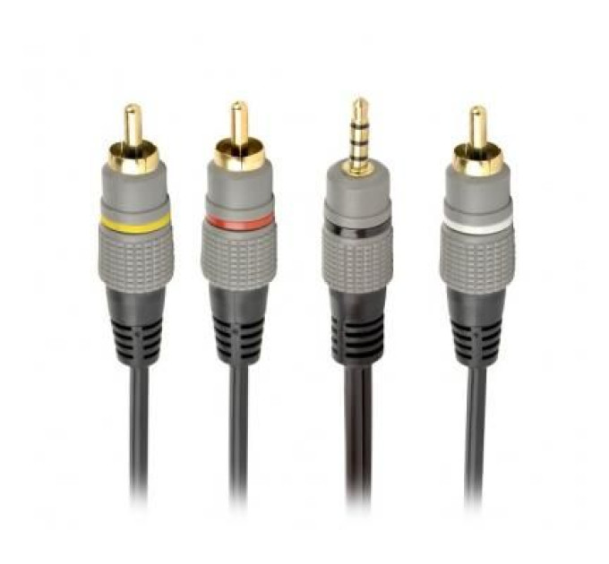 Cablexpert Аудіо-кабель Cablexpert CCAP-4P3R-1.5M, 3.5 мм. /3RCA стерео , довжина 1.5м.
