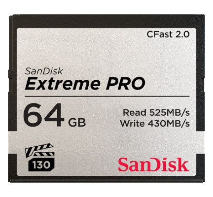 SanDisk Карта пам'яті SanDisk 64GB CFast 2.0 Extreme Pro (SDCFSP-256G-G46D)