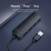 Choetech Концентратор Choetech USB 3.1 to 3хUSB 3.0+RJ45(1GB) Ethernet 4in1 (HUB-U02-BK)