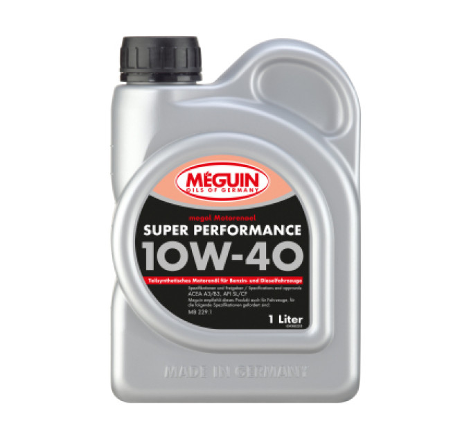Meguin Моторна олива Meguin SUPER PERFORMANCE SAE 10W-40 1л (4366)