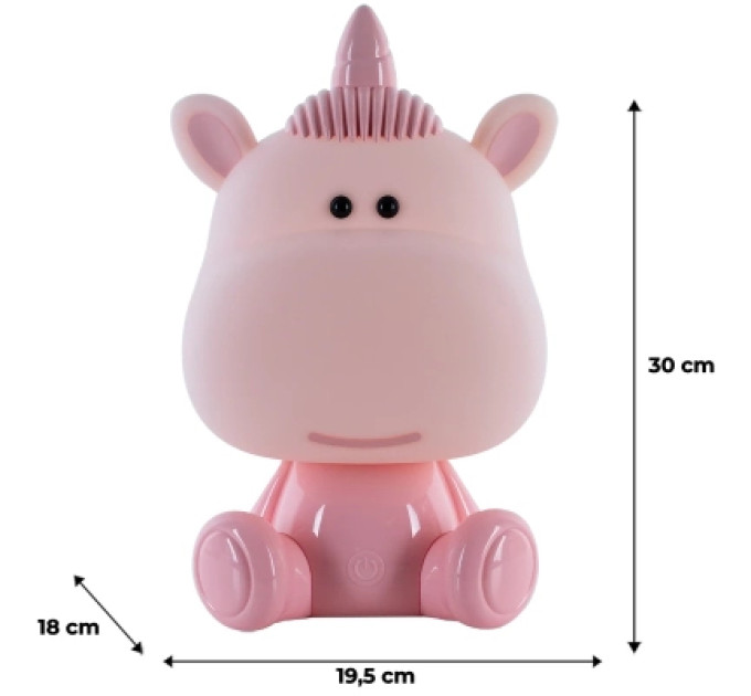 Kite Нічник Kite Світильник LED з акумулятором Unicorn, рожевий (K24-491-1-2)