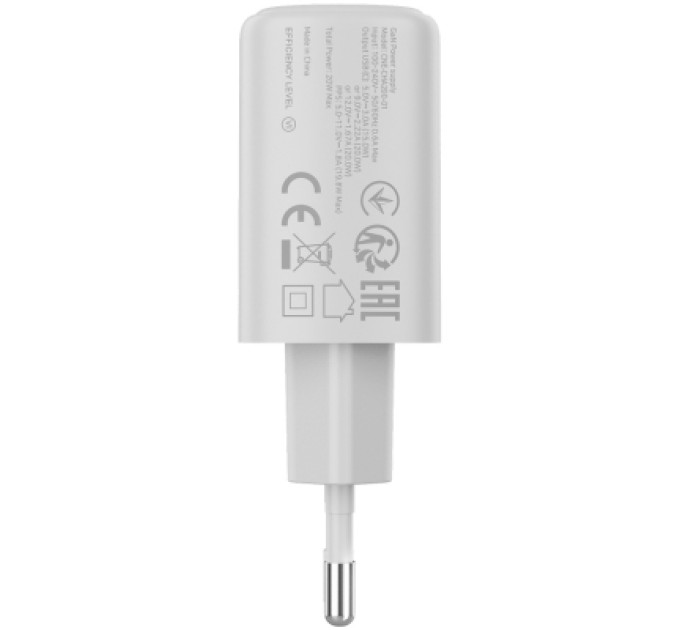 Canyon Зарядний пристрій Canyon OnCharge 200 20W 1xPD EU White (CNE-CHA200-01)