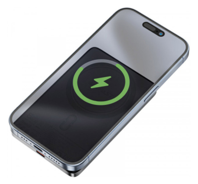 Acefast Батарея універсальна Acefast Magnetic Wireless 5000mAh 18W PD, QC/3.0, QI 7.5W, ультра тонкий, M8 Bllack (6974316283386)