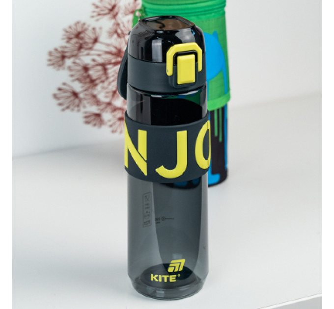 Kite Пляшка для води Kite 680 мл чорно-жовта (K25-1233-1)