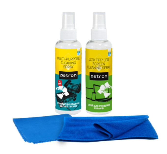 Patron Універсальний чистячий набір Patron Spray f/tech100ml +ScreenSprF3-008+2microfibre (CS-PN-BUNDL-17)
