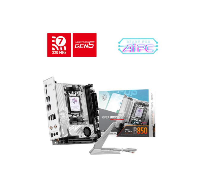 MSI Материнська плата AMD B850 SAM5 MITX MPG B850I EDGE TI WIFI MSI