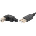 Value Кабель для принтера USB 2.0 AM/BM 1.0m 90 down Value (S0670)