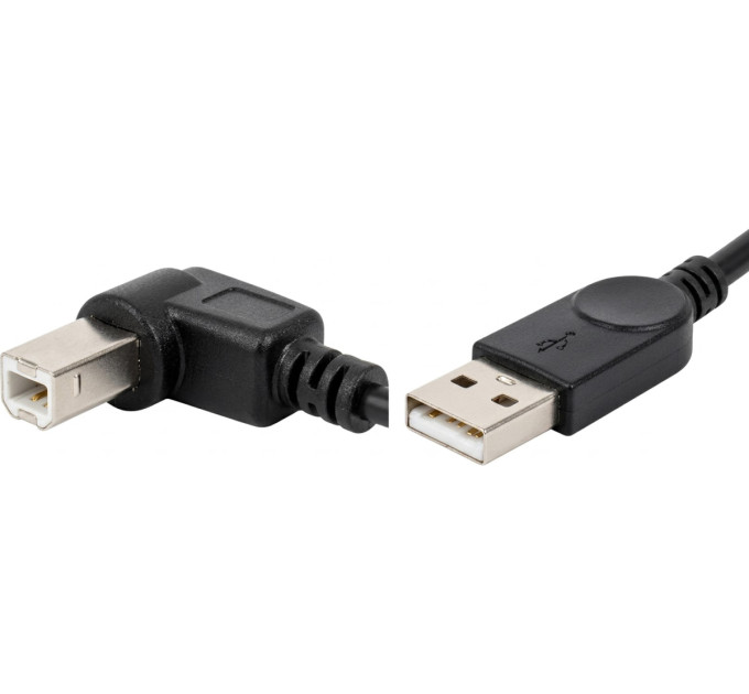 Value Кабель для принтера USB 2.0 AM/BM 1.0m 90 left Value (S0671)