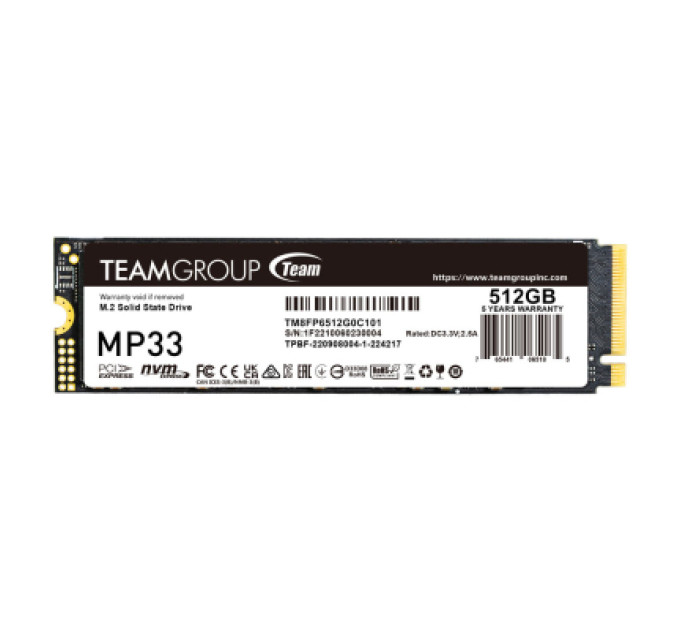 Team Накопичувач SSD M.2 2280 512GB Team (TM8FP6512G0C101)