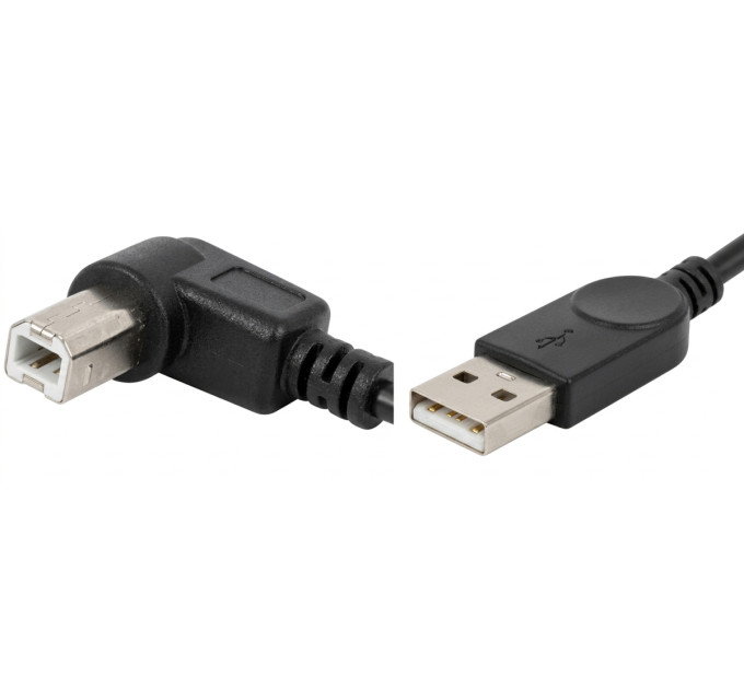 Value Кабель для принтера USB 2.0 AM/BM 1.0m 90 right Value (S0672)
