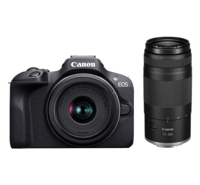 Canon Цифровий фотоапарат Canon EOS R100 + 18-45 IS STM + 75-300 IS STM (6052C121)