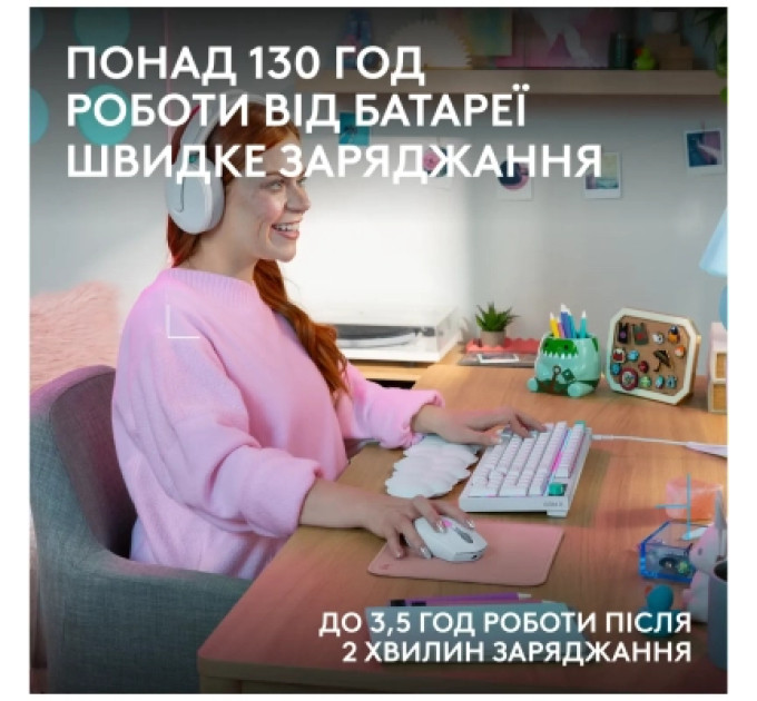 Logitech Мишка Logitech G305 X Superlight Wireless White (910-007747)