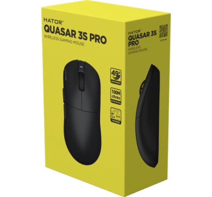 Hator Мишка Hator Quasar 3S Pro Wireless Black (HTM745)