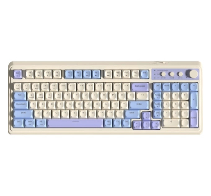 Aula Клавіатура Aula S99 Wireless/Bluetooth/USB UA White/Purple (6948391209906)