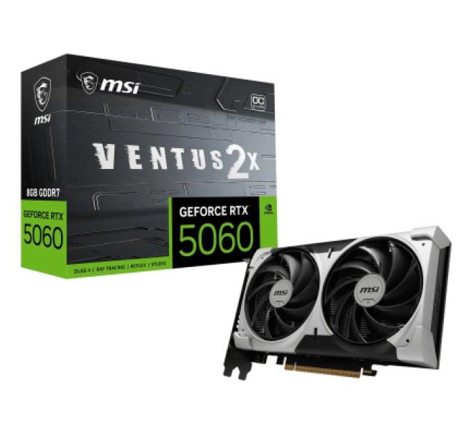 MSI Відеокарта MSI GeForce RTX5060 8Gb VENTUS 2X OC V1 (RTX 5060 8G VENTUS 2X OC V1)