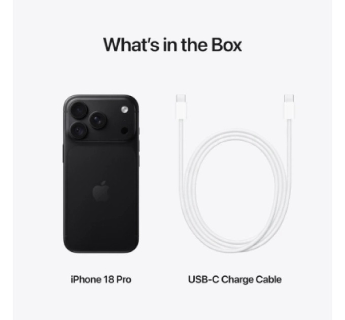 Apple Мобільний телефон Apple iPhone 18 Pro 256GB Black (MJRP4)