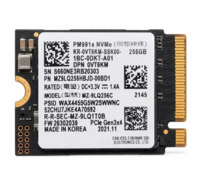 Samsung Накопичувач SSD M.2 2230 256GB Samsung (MZ9LQ256HBJD-00BVL)