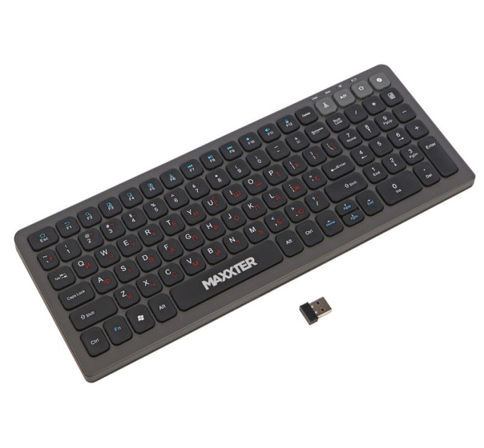 Maxxter Клавіатура бездротова Maxxter KBW-C02B-UA, чорна