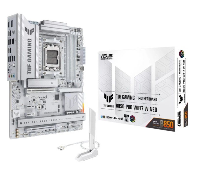 ASUS Материнська плата Asus TUF Gaming B850-Pro WiFi7 White Neo Socket AM5